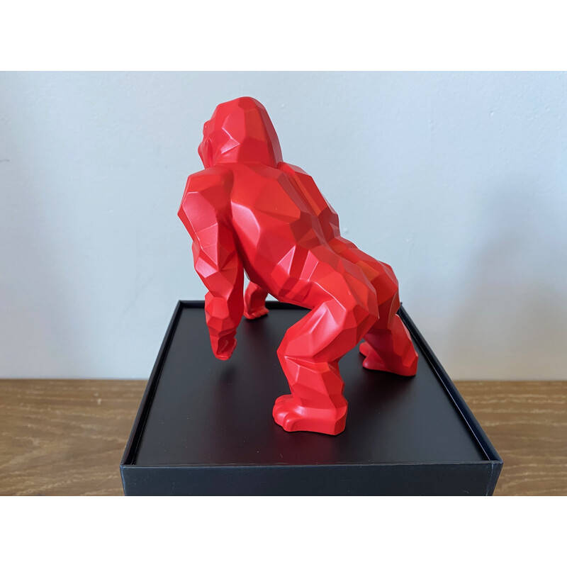 Vintage Kong Origin matte red sculpture by Richard Orlinski, 2023