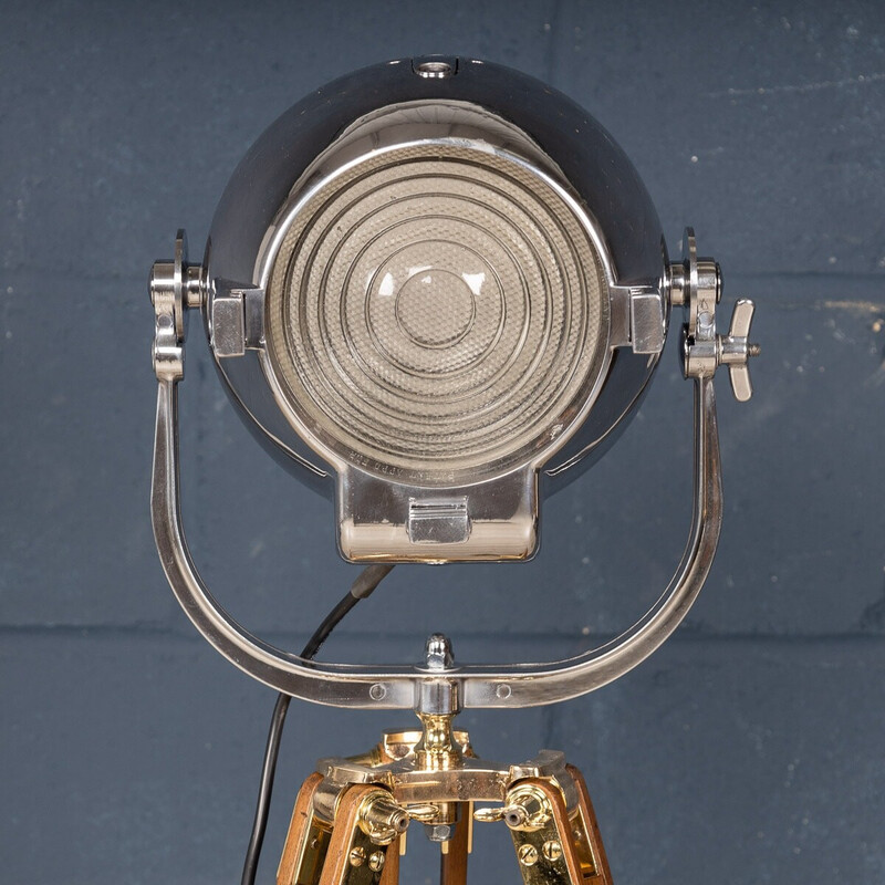 Mid century strand electric theatre lamp on tripod, England