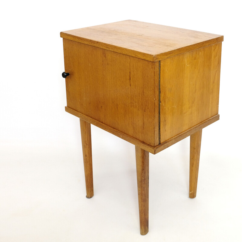 Vintage-Nachttisch aus Holz, 1960-1970