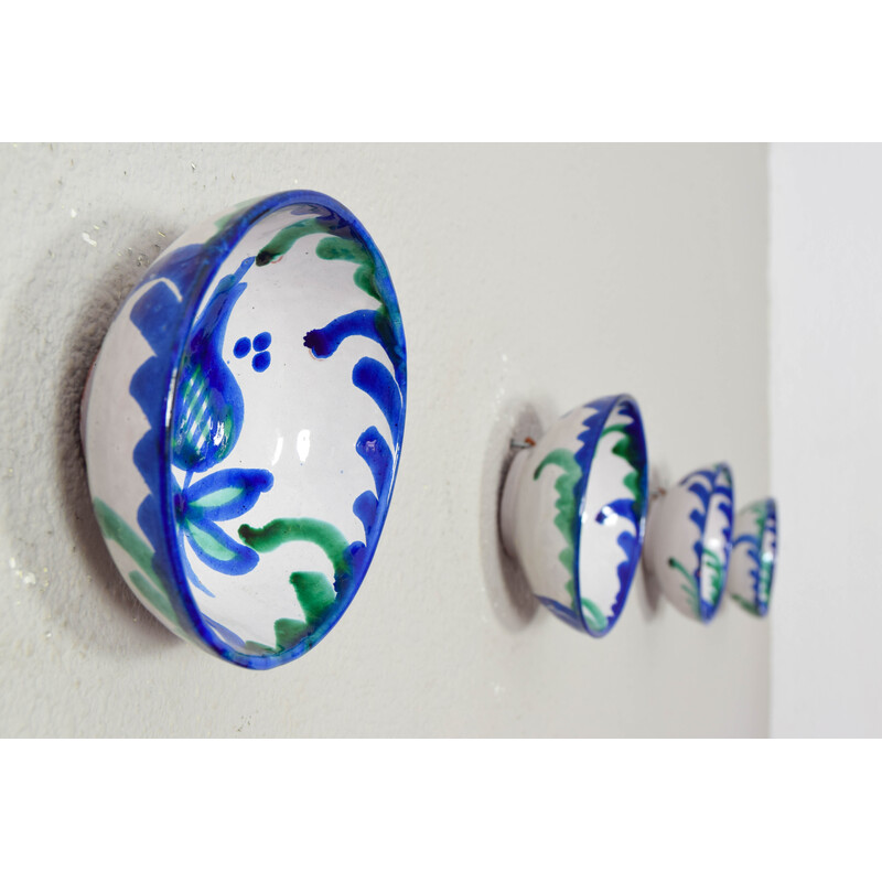 6er-Set Fajalauza handgefertigte Terrakotta-Keramikschalen, Granada Spanien