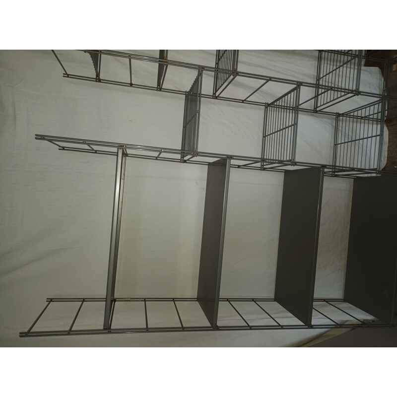 Vintage modular metal shelves, 1980