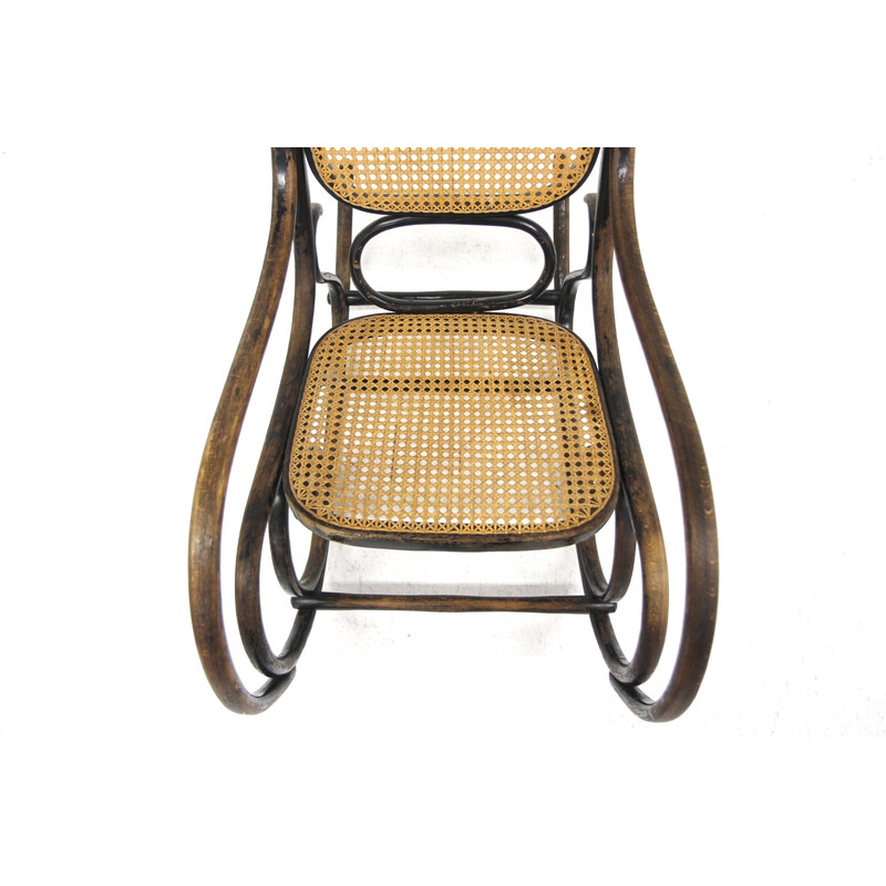 Chaise à bascule vintage "trinidad" en hêtre par Möbel-Ikea, Suède 1960