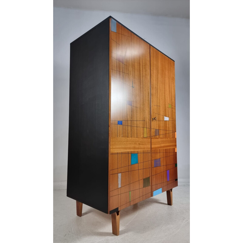 Vintage wood cabinet, 1970s