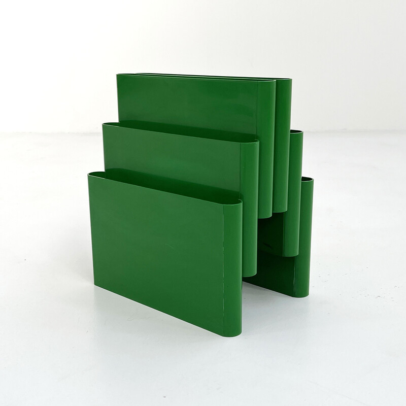 Porte-revues vert vintage par Giotto Stoppino pour Kartell, 1970