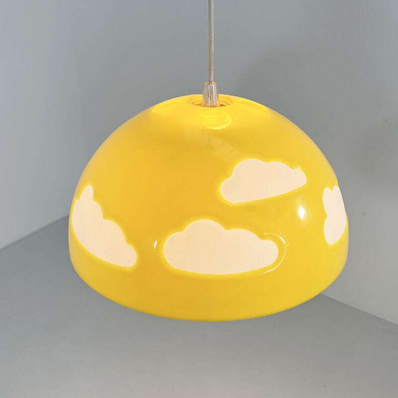 Lampada a sospensione Skojig Cloud gialla vintage di Henrik Preutz per Ikea,  anni '90