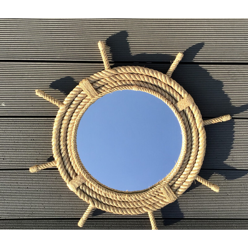 Espelho de sol de corda vintage da Audoux-Minet