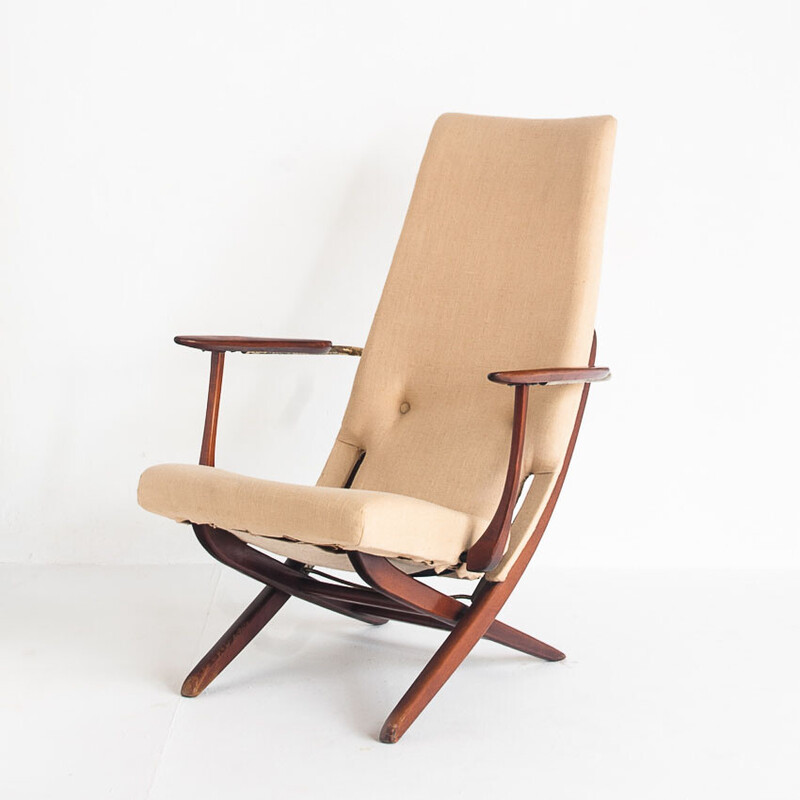 Fauteuil inclinable vintage, Allemagne 1950