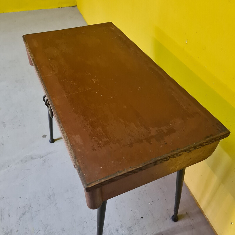 Tavolino francese vintage con cassetto, anni '60