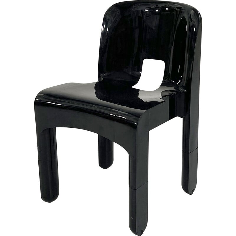 Vintage black Universale chair by Joe Colombo for Kartell, 1960s