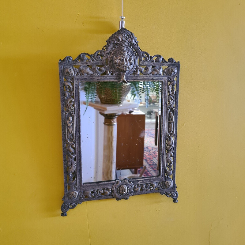 Specchio vintage in bronzo, Francia 1800