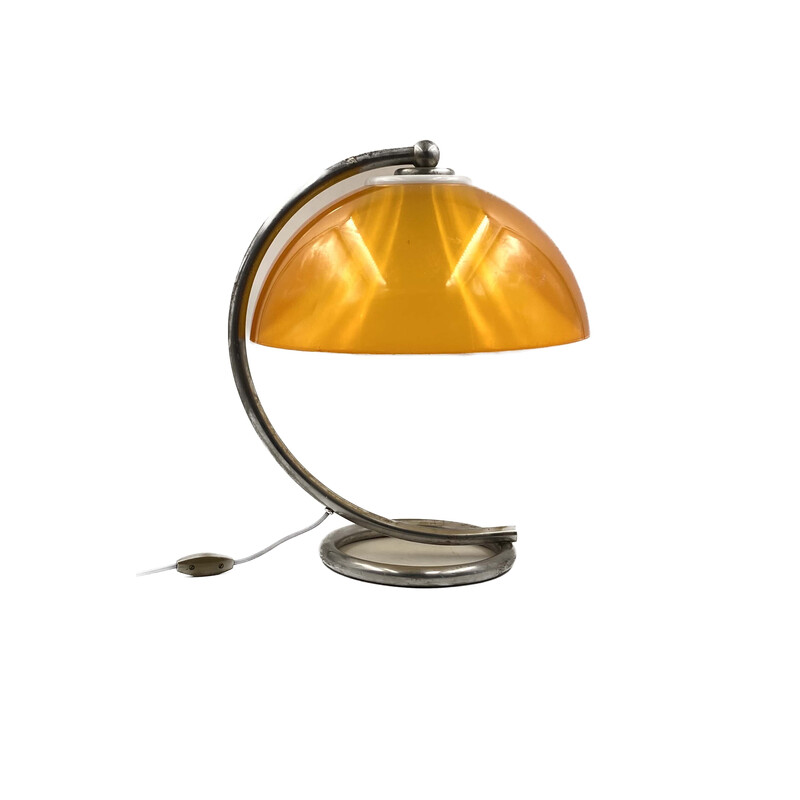 Vintage-Tischlampe aus Plexiglas und Metall, Frankreich 1960