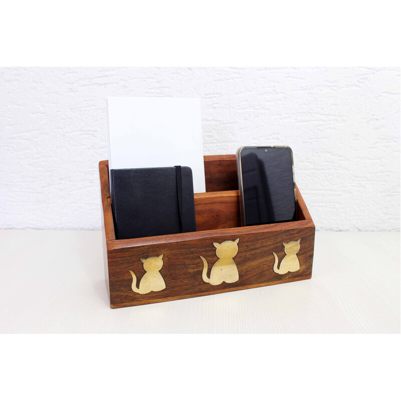 Portalettere in legno porta lettere da scrivania da tavolo
