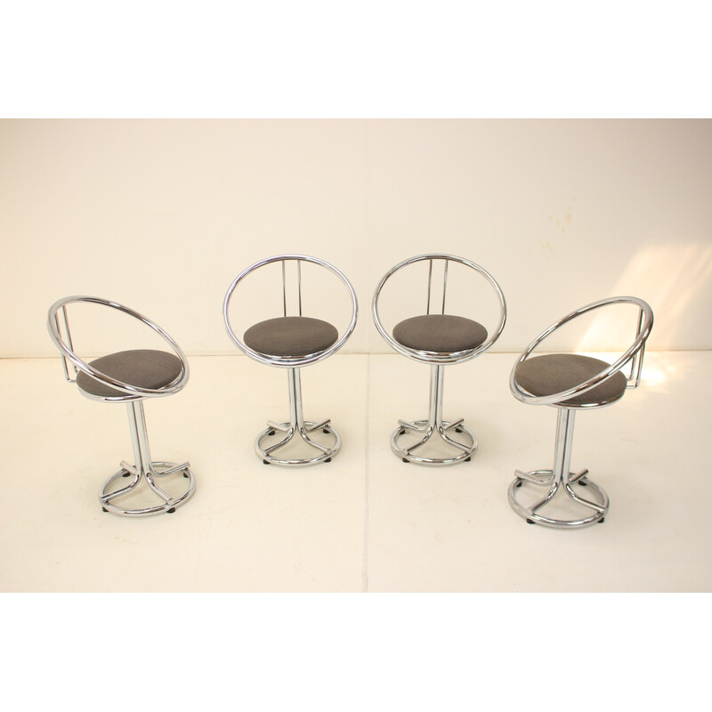 Set of 4 vintage bar stools, Italy 1970