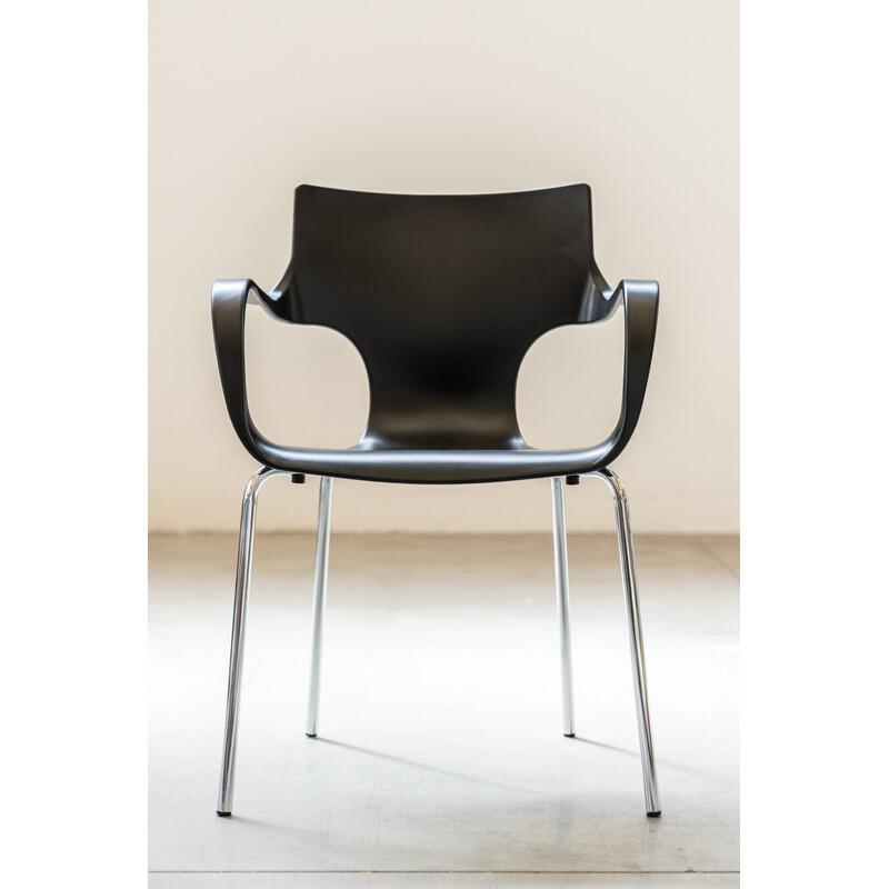 Set di 4 sedie vintage impilabili in acciaio e polipropilene, 2020