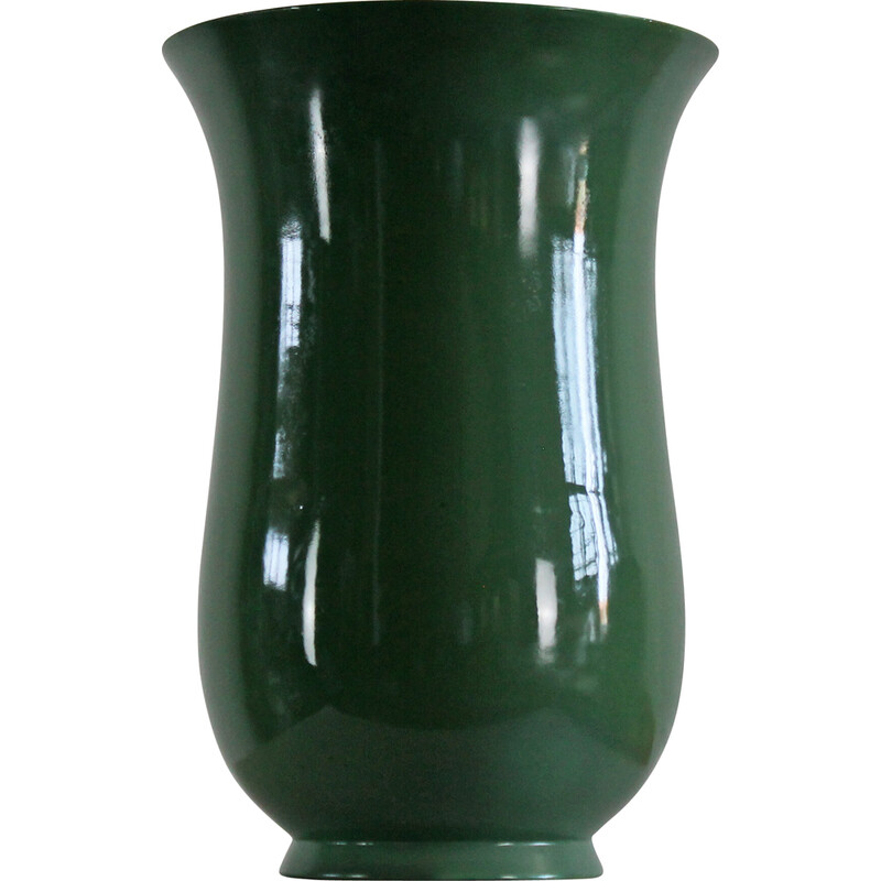 Vase vintage en céramique verte de Gio Ponti pour Richard Ginori, Italie  1930