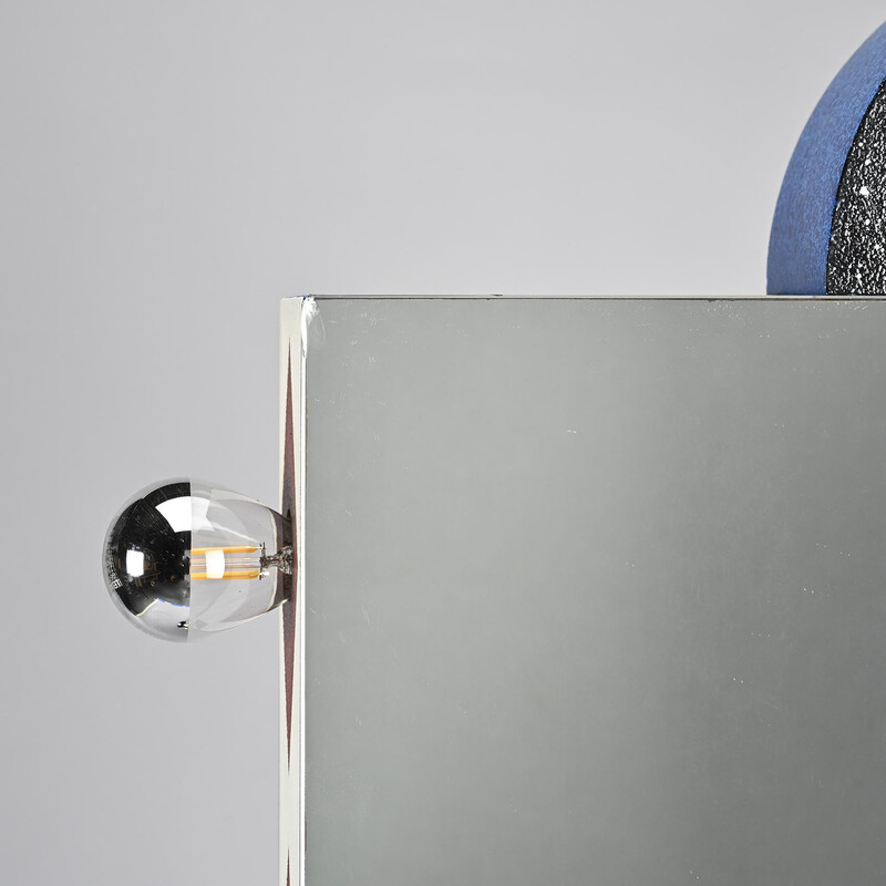 Vintage polychrome double-sided mirror by Mario Eichmann, Switzerland 1984