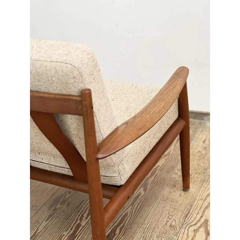 Poltrona vintage in teak di Grete Jalk per France and Son, Danimarca 1950