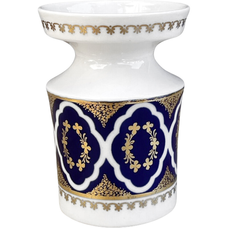 Vintage porcelain vase for Veb Unterweißbacher Werkstätten für  Porzellankanst, Germany 1970