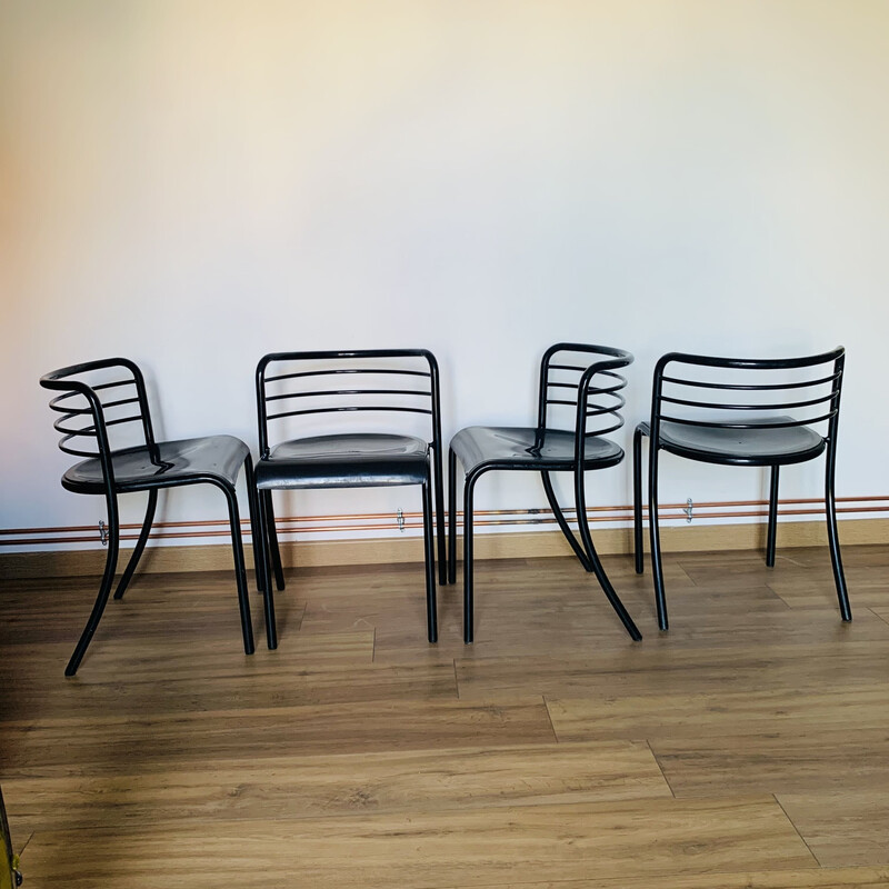 Set van 4 vintage plastic stoelen