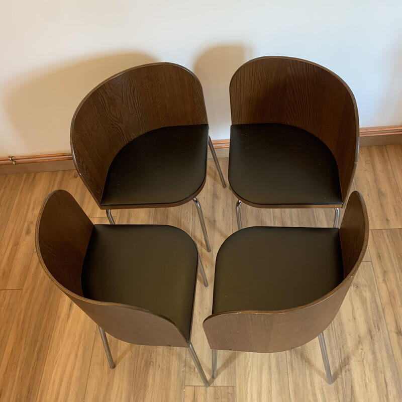 Ensemble de 4 chaises vintage par Sandra Kragnert pour Ikea