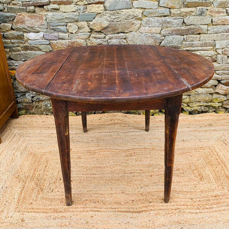 Table ronde vintage en bois