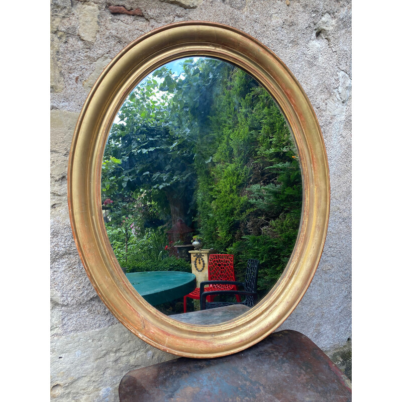 Espelho oval dourado vintage