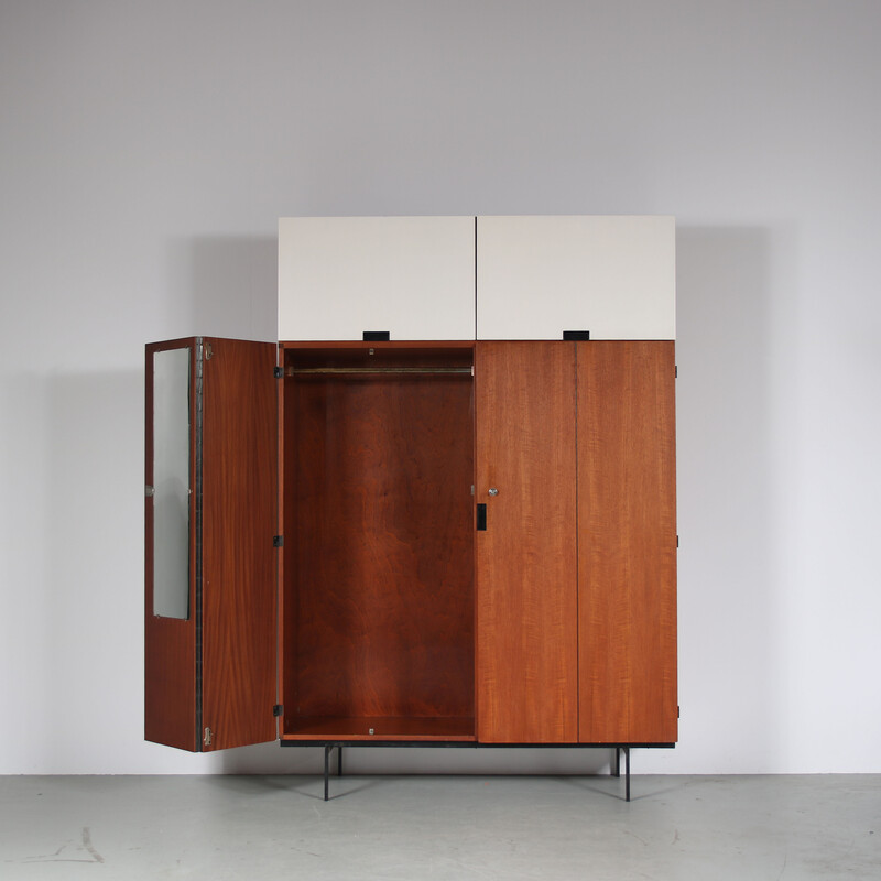 Vintage "Ku10" cabinet in teak wood by Cees Braakman for Pastoe,  Netherlands 1950