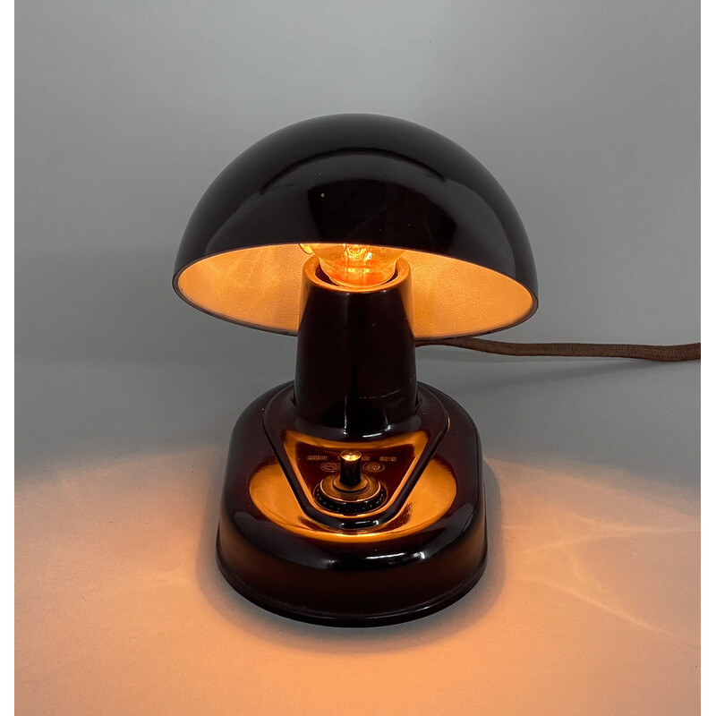 Vintage Bakelite Mushroom Lamp, Czechoslovakia 1960s