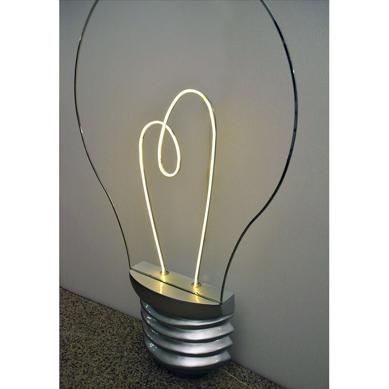 Vintage-Stehlampe in Form einer riesigen Glühbirne, Italien 1980