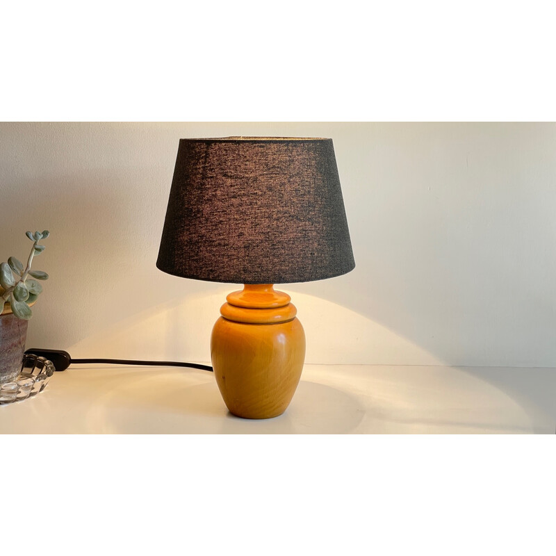 Vintage-Lampe aus Massivholz, 1980