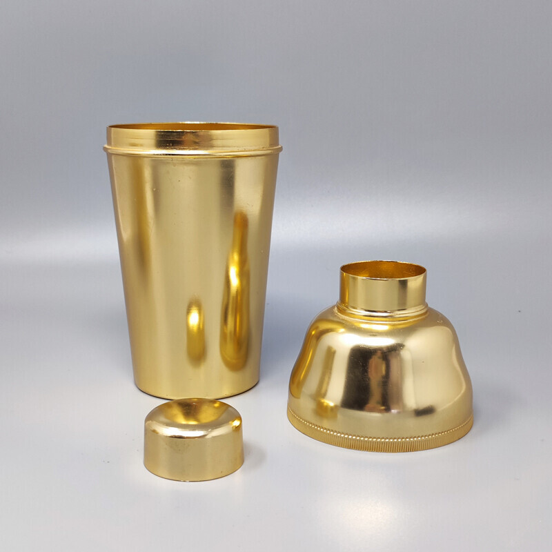 Antique Brass and Glass Cocktail Shaker