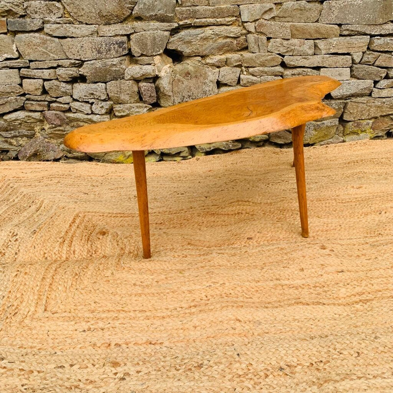 Charlotte Perriand free form wooden coffee table