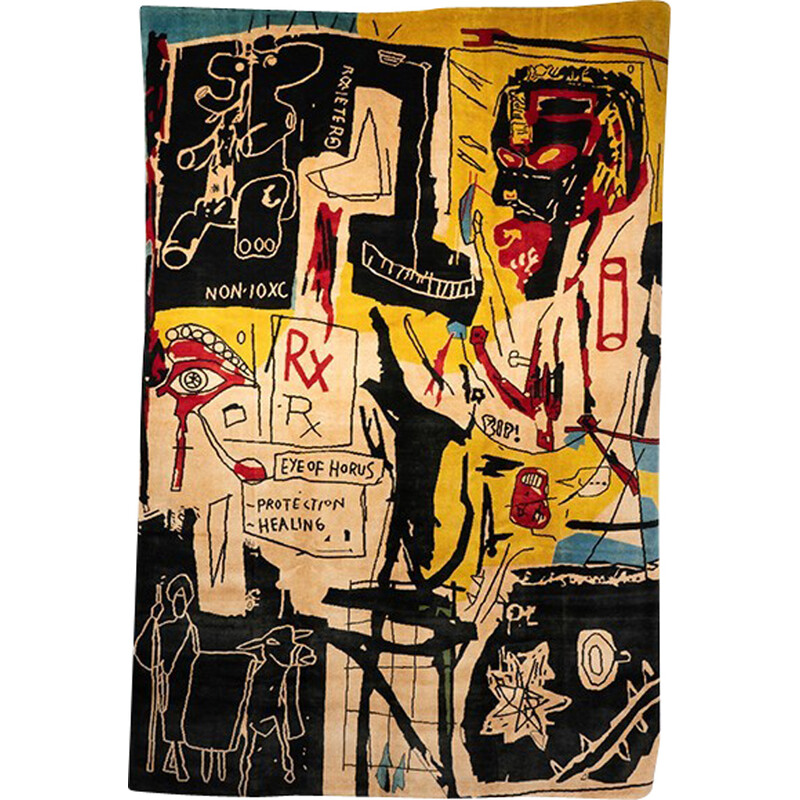 Tapisserie vintage « Melting Point of Ice » de Jean-Michel Basquiat