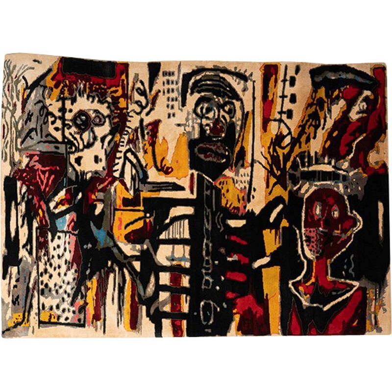 Vintage-Teppich Notary aus Wolle von Jean-Michel Basquiat