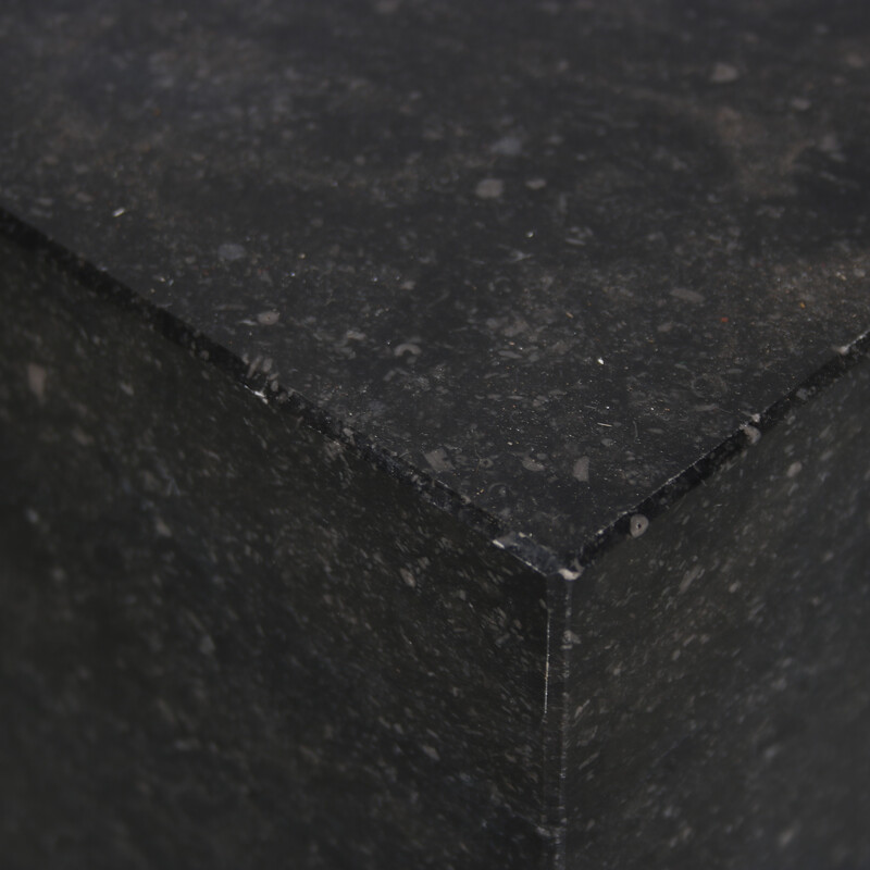 Vintage “Hk-2” side table in black granite and metal by Hank Kwint for  Metaform, Netherlands