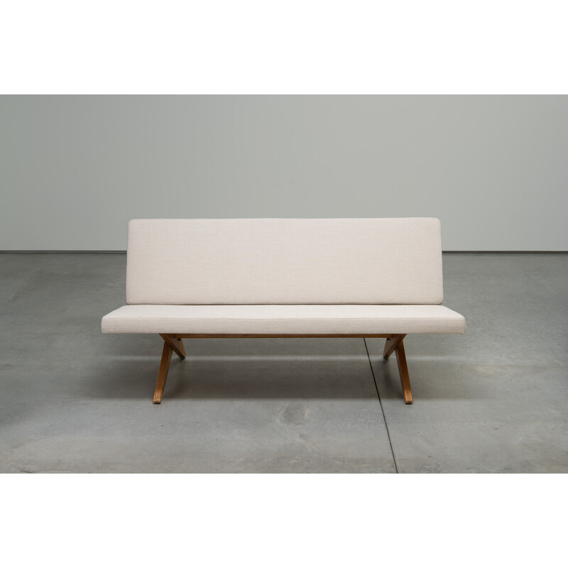 Vintage 3-Sitzer Sofa "Scissor Sofa" in weißem Stoff von Jan van Grunsven  für Ums/Pastoe,