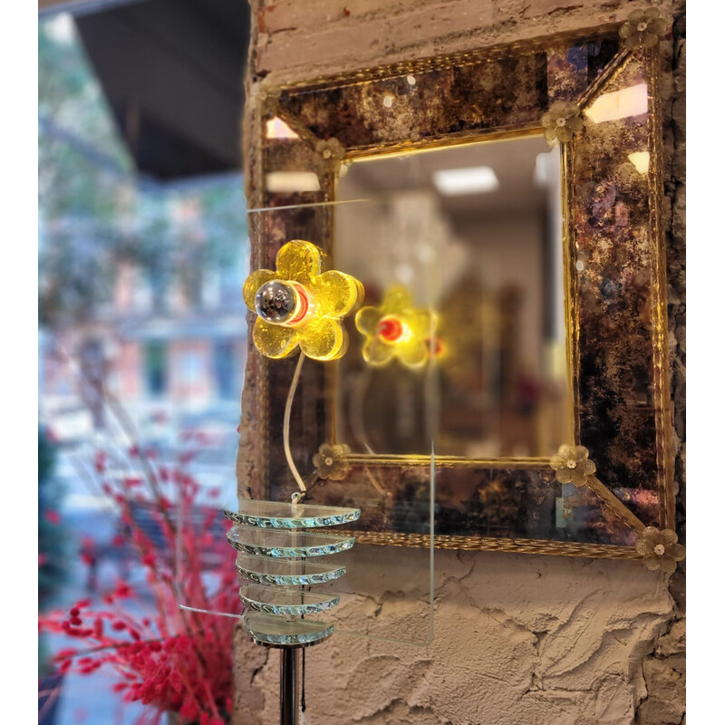Paire de lampes vintage en verre de Murano pour Roche Bobois, France