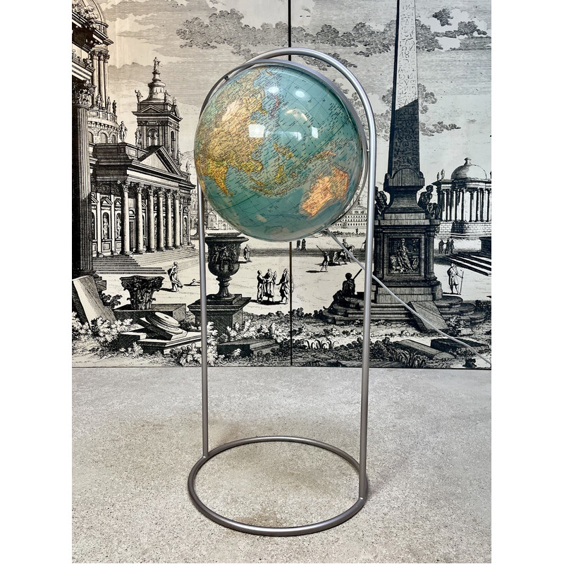 Lampadaire vintage en forme de globe en verre acrylique éclairé par  Columbus Paul Oestergaard, Allemagne 1980