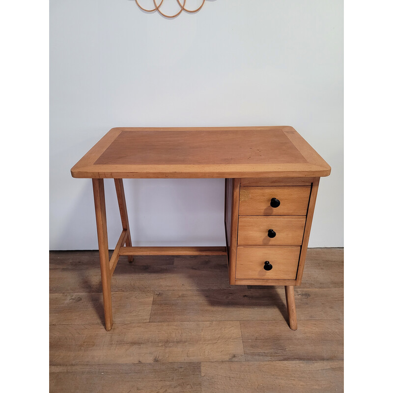 Vintage solid wood desk for Forbo, 1960