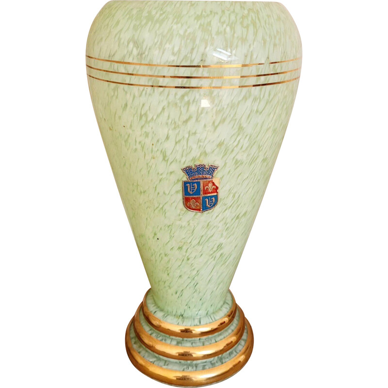 Vase vintage en verre de clichy, 1950