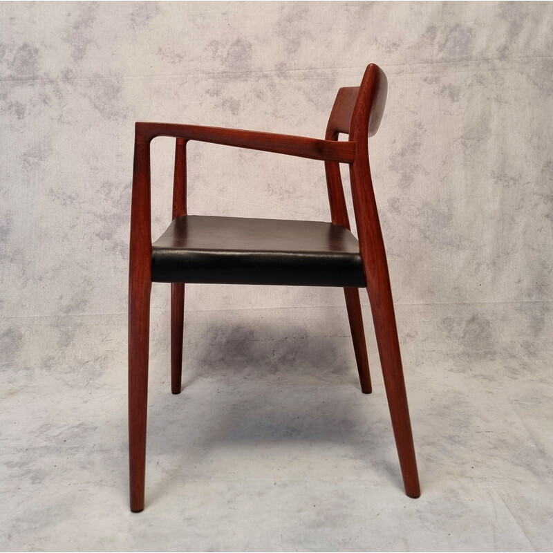 Vintage model 57 armchair in solid teak by Niels Otto Moller for JL Møller, Denmark 1960