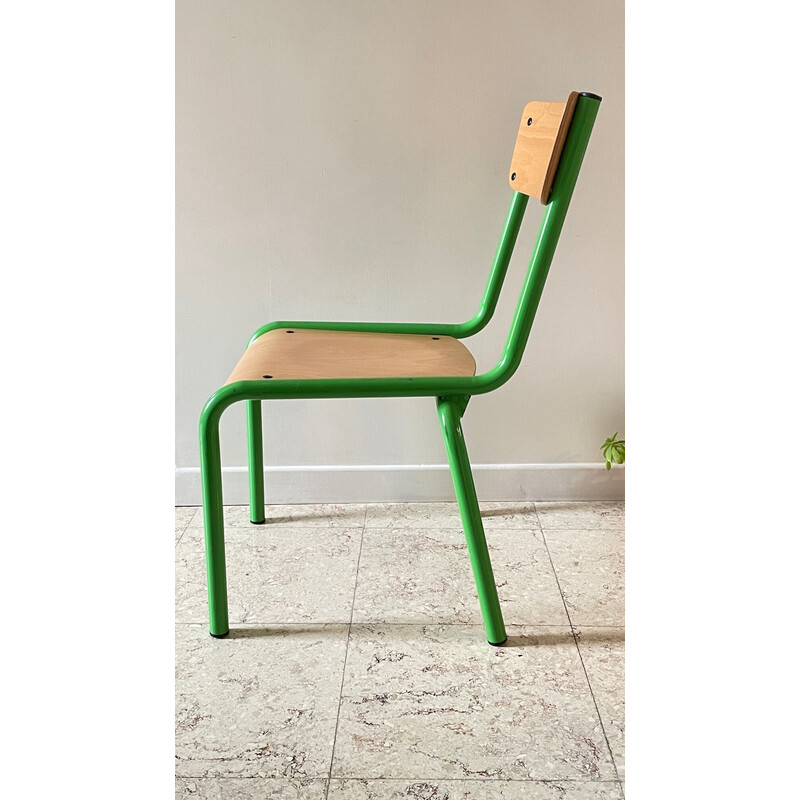 Vintage green school chair for children