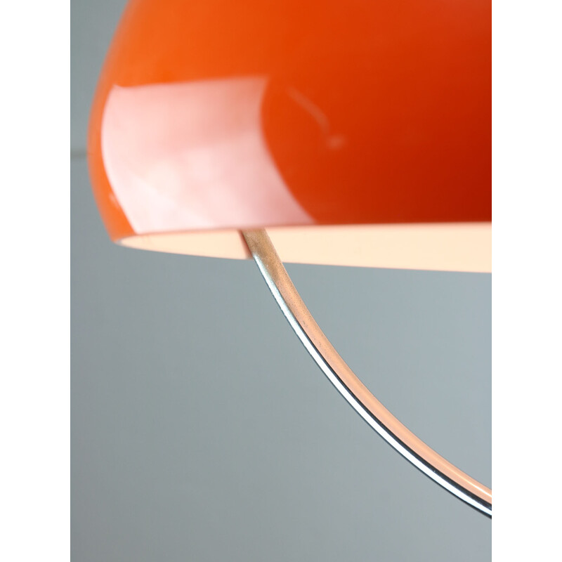 Vintage Space Age pendant lamp in Orange acrylic glass, Italy 1970