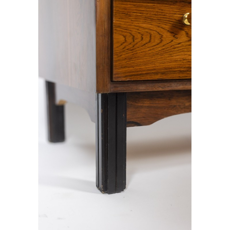Vintage folding desk in rosewood and brass, 1970