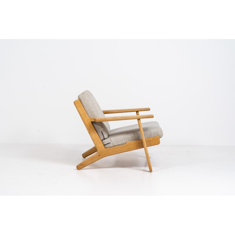 Poltrona vintage modello GE-290 in rovere di Hans J. Wegner per Getama, Danimarca 1953