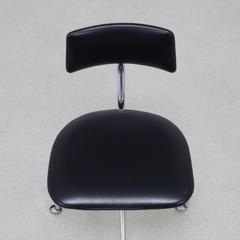 Vintage chrome office chair for Sis, Denmark 1960