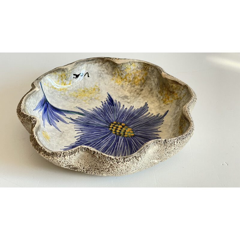 Vintage “Bleuet” ceramic pocket tray, 1950