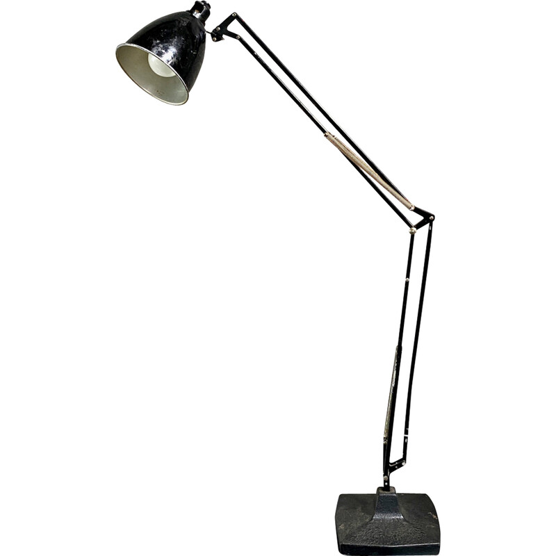 Vintage cast iron and aluminum desk lamp by George Carwardine for Herbert Terry and Sons, UK 1930