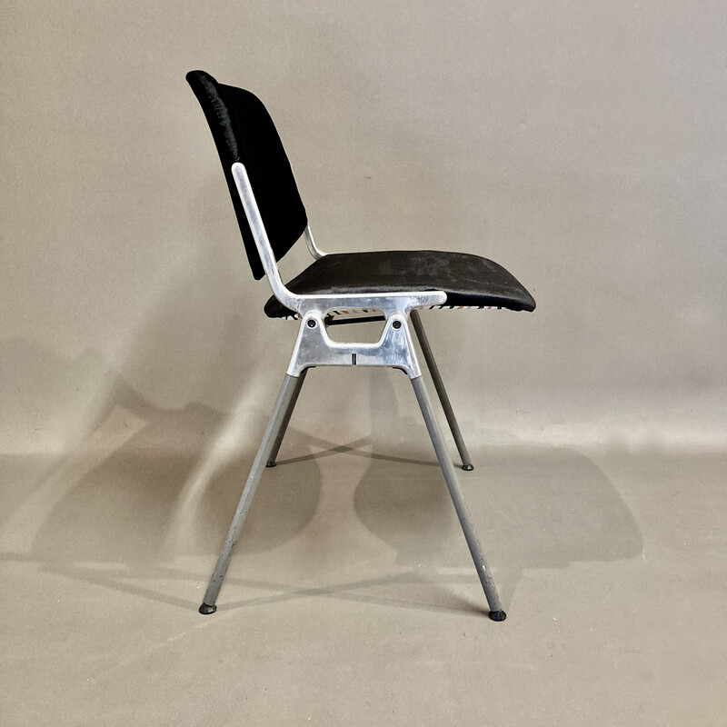 Lot de 6 chaises vintage en aluminium et métal par Giancarlo Piretti pour Castelli, 1960