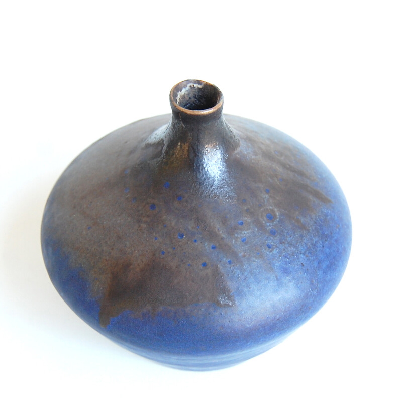 Vase soliflore vintage en céramique par Antonio Lampecco, 1980